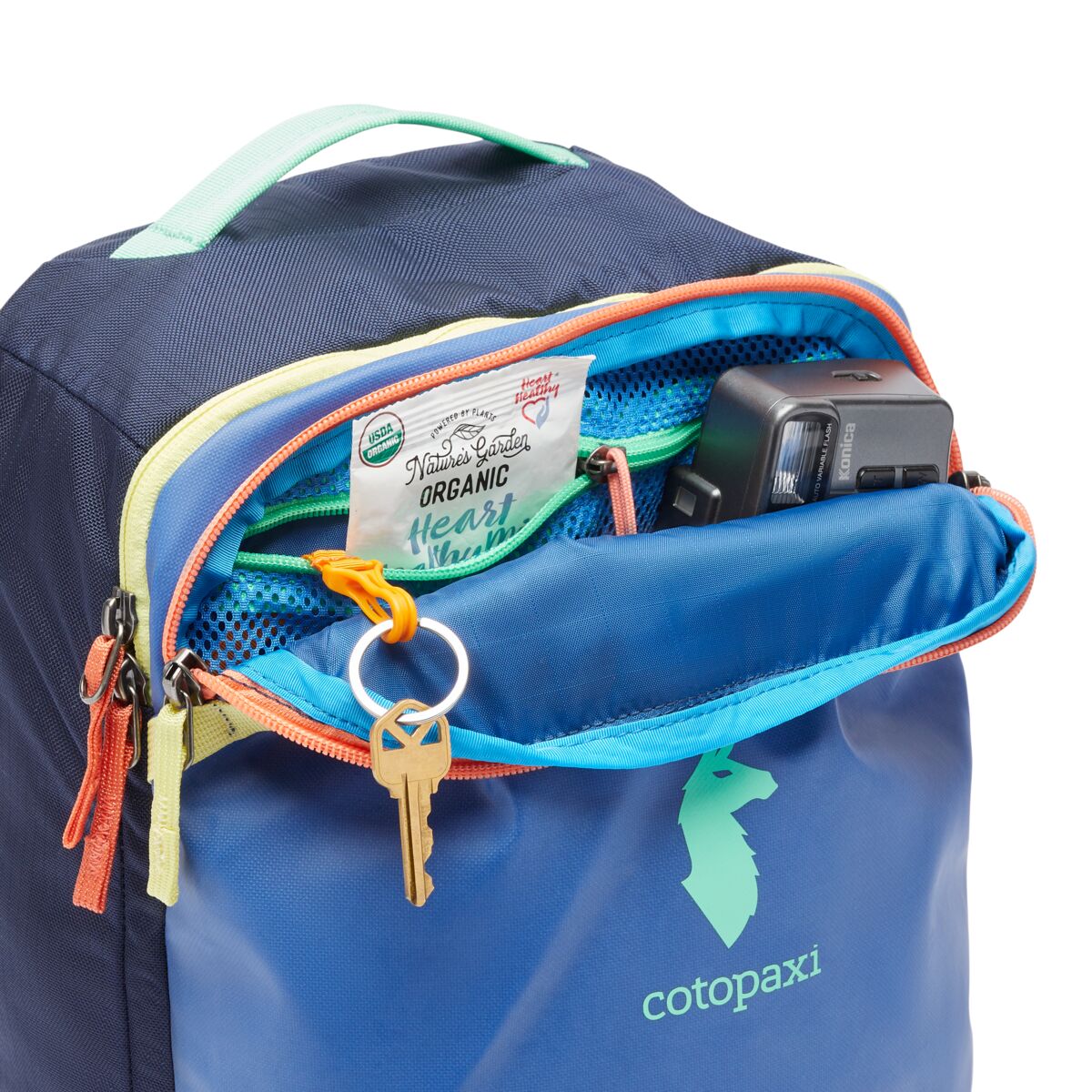Cotopaxi Allpa Mini 20L Travel Backpack - Lightweight Carry-On Pack for Hiking & Air Travel | Water-Resistant Pacific/Maritime Design | Perfect for Weekend Trips & Commuting