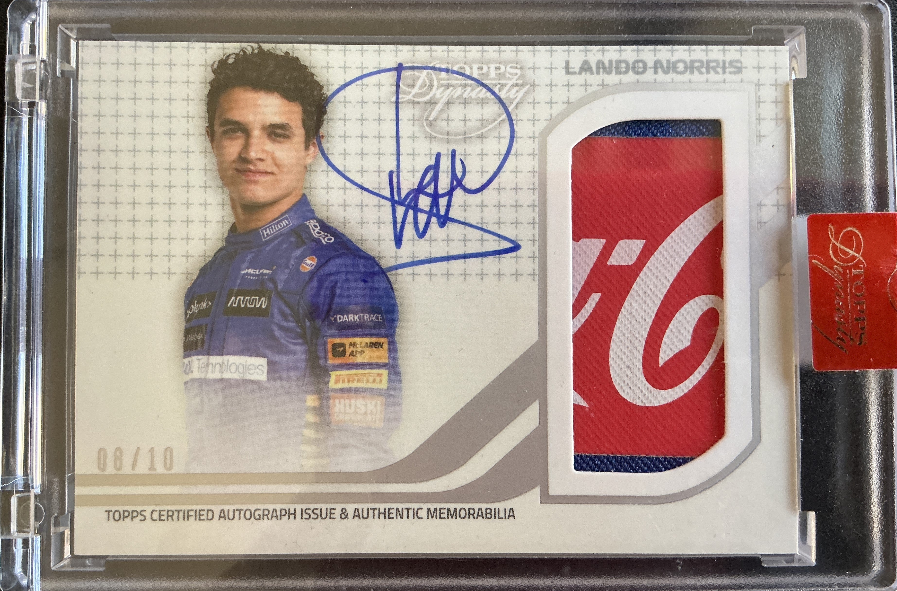 Lando Norris McLaren #4 Autograph Patch Card - 2021 Topps Dynasty F1 Racing Collectible - Perfect for F1 Fans, Sports Memorabilia Collectors & Racing Enthusiasts