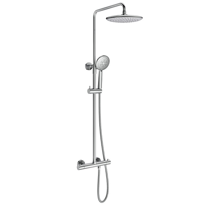 ALT EXPORONDO 3 Thermostatic Shower Column - Black & Chrome Finish - Modern Bathroom Fixture for Spa-Like Shower Experience