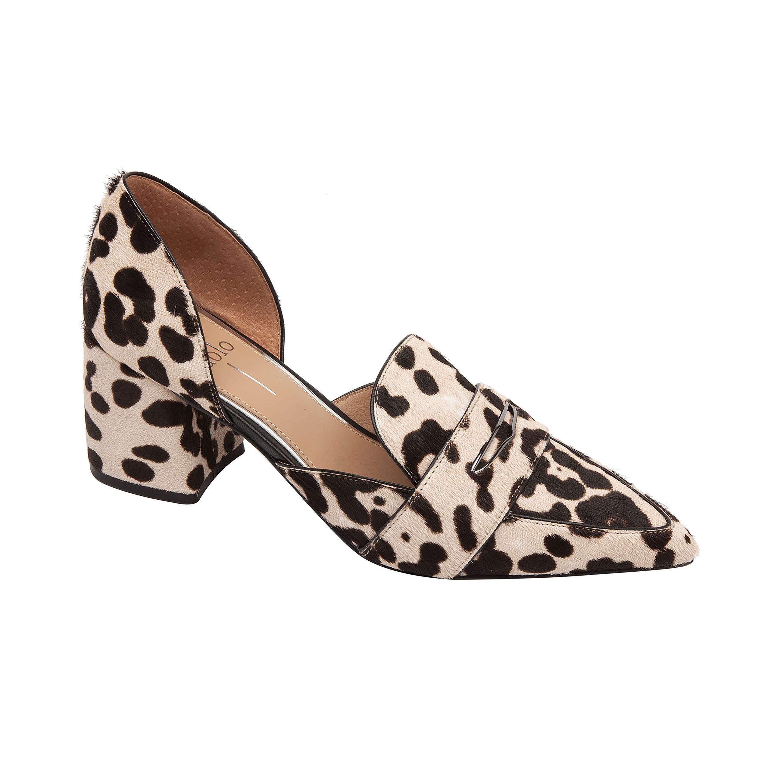 Linea Paolo - Cache - Stylish Two-Piece Mid-Height Block Heel Penny Loafers for Women | Fall Fashion Shoes | Perfect for Office, Date Night & Casual Outings