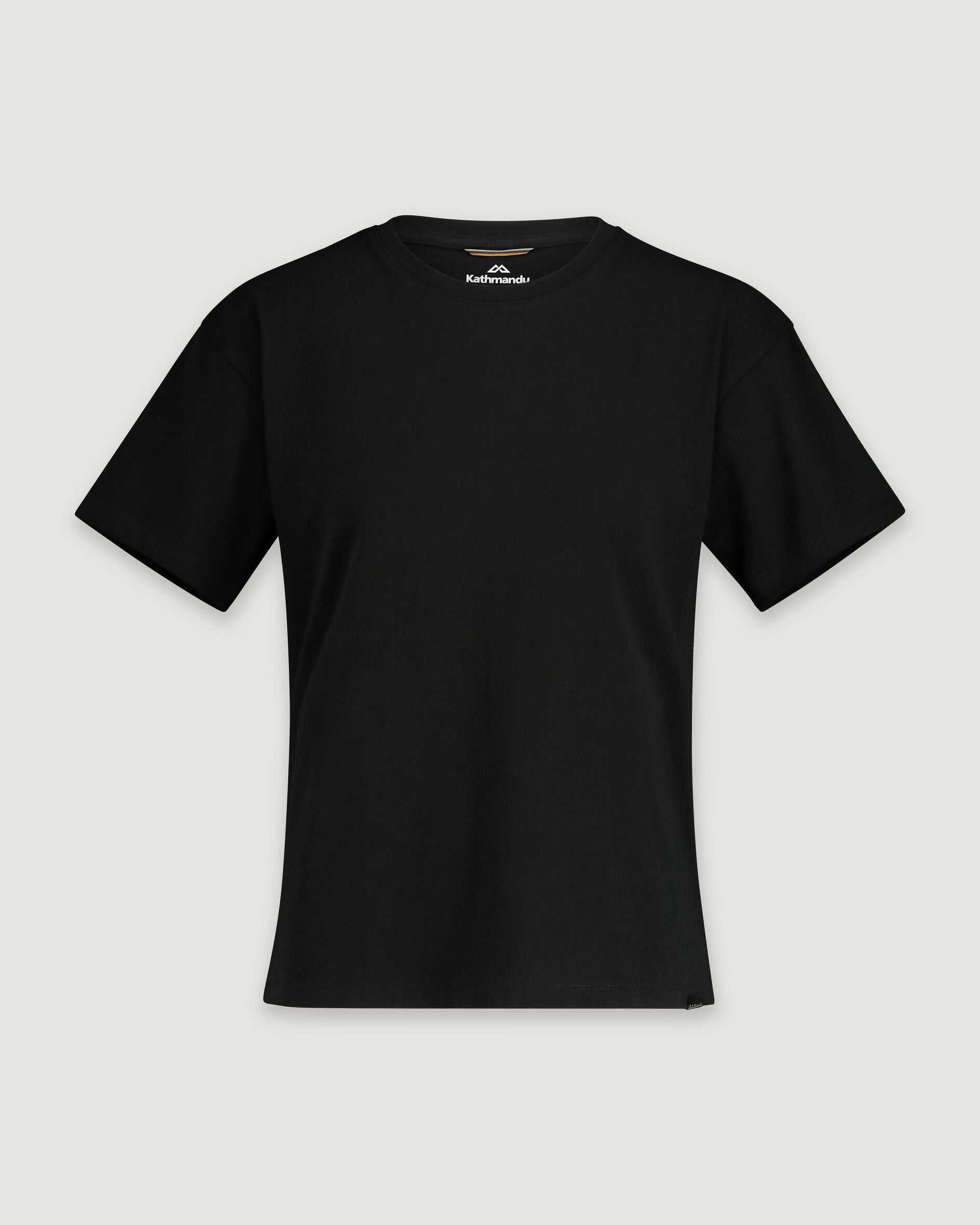KMD Women's Short Sleeve T-Shirt - Soft Cotton Casual Tee for Everyday Wear - Black Stingray Print - Perfect for Work, Gym & Weekend Outings