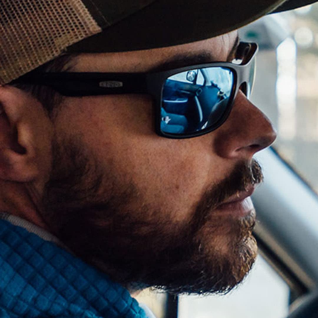 Revo Espen Polarized Sunglasses - Bendable Rectangle Wrap Frame for Men & Women - UV Protection for Driving, Running, and Outdoor Activities
