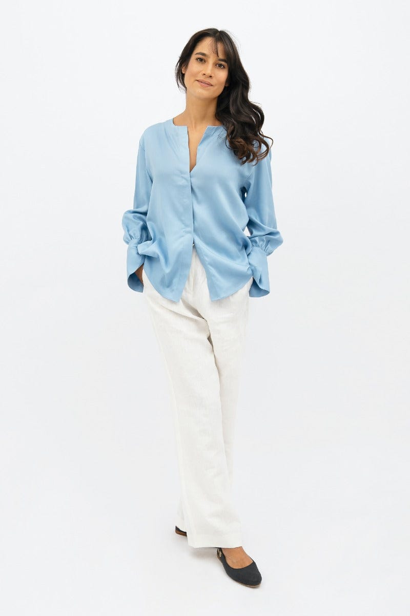 TENCEL™ Long Sleeve Shirt for Women - Breathable Summer Casual Top | Beach Vacation, Weekend Outings & Relaxing at Home