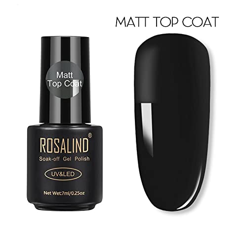 ROSALIND 2 Pack LED Nail Lamp for Gel Polish - 48W Professional UV/LED Nail Dryer with Timer for Manicure & Pedicure | Includes Matt Base & Top Coat, Semi-Permanent Gel Polish Kit - Perfect for Home Salon & Nail Art Enthusiasts