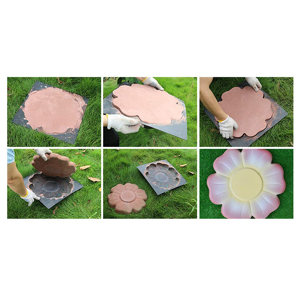 DIY Concrete Path Maker Mold - Step Stone Cement Paving Molds for Garden, Yard & Pathway Landscaping | Create Beautiful Walkways & Patio Tiles