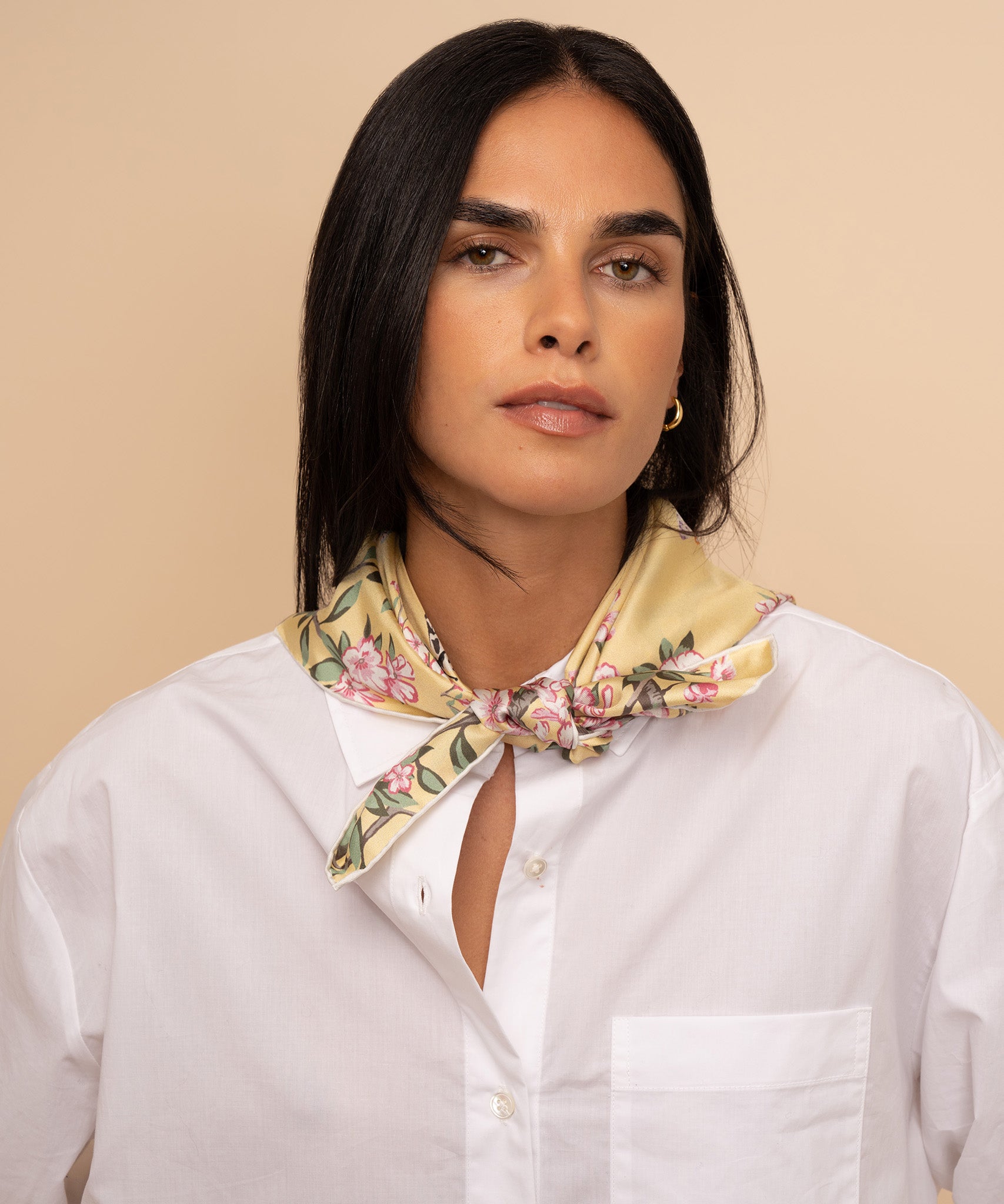 Spring Unfolding 23 Silk Bandana - Premium Fashion Scarf for Women & Men - Elegant Accessory for Outfits, Parties & Travel | Soft & Breathable Silk Material