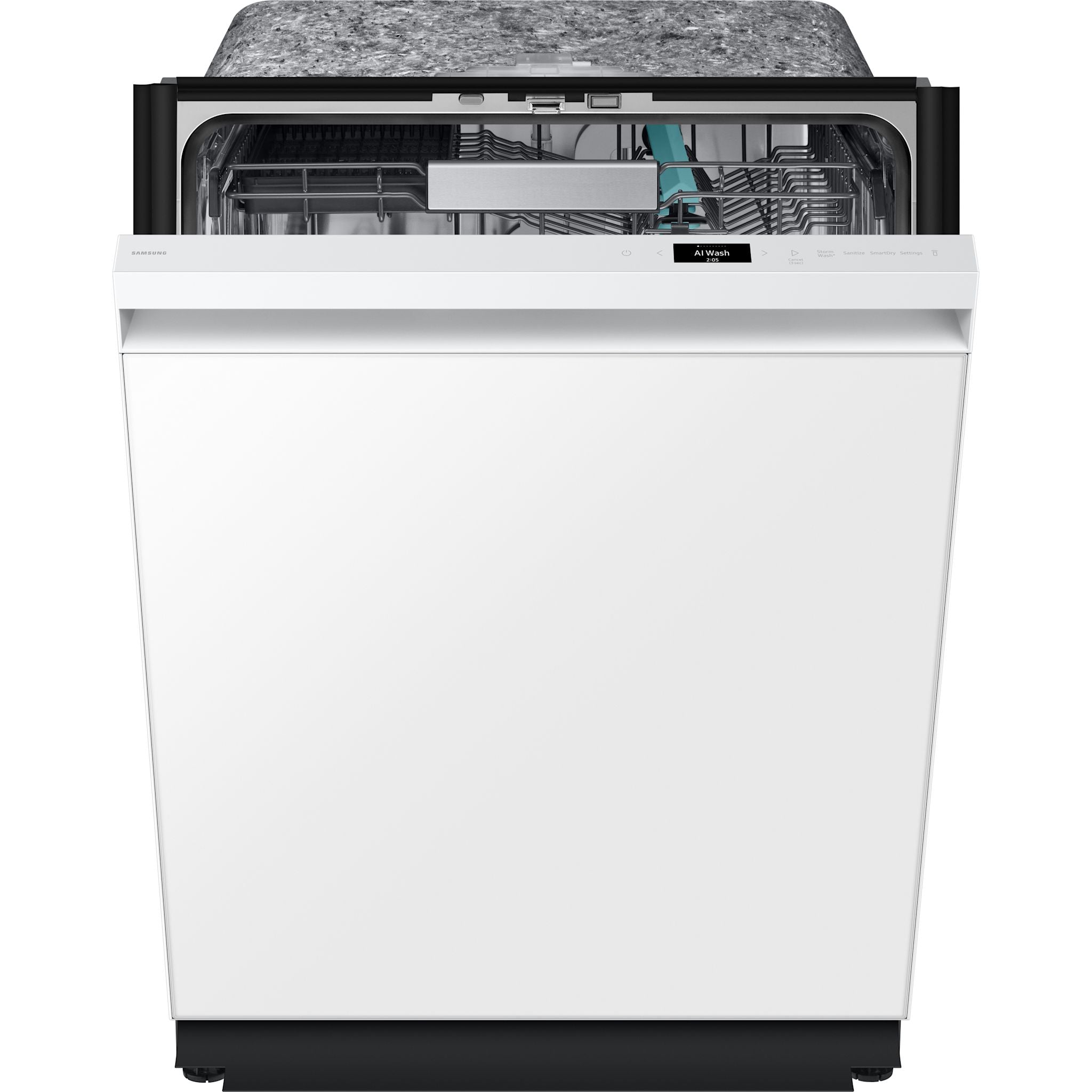 Samsung DW90F89T0U12AA Stainless Steel Dishwasher - White Glass Front | Energy Efficient, Ultra Quiet | Perfect for Kitchens, Apartments & Open-Plan Living Spaces