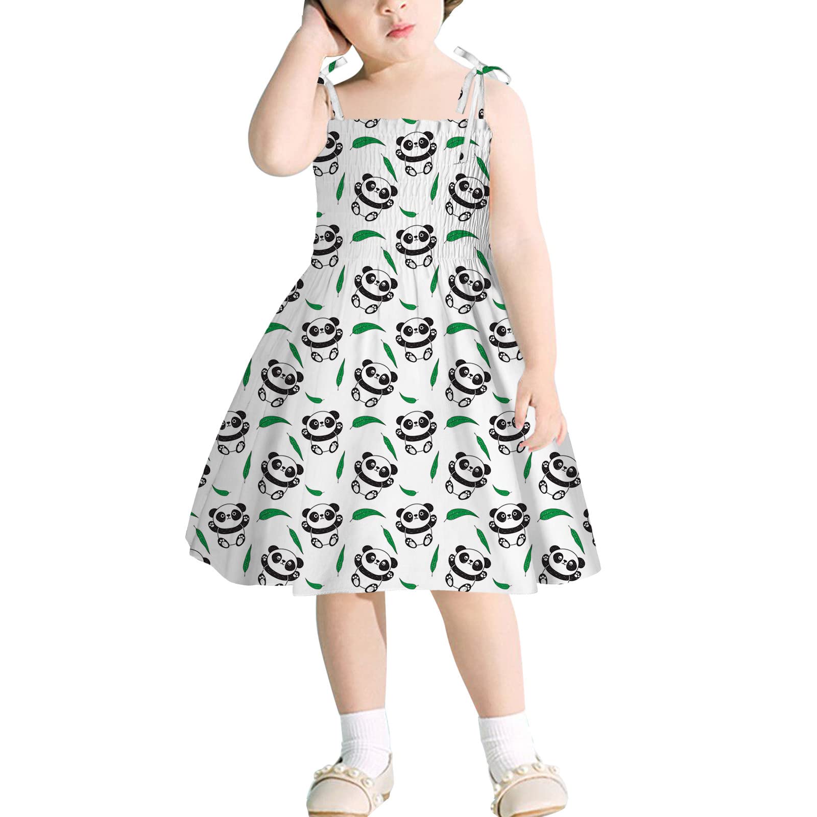**Girls' Summer Beach Princess Dress - Sleeveless Toddler Cotton Dress for Casual & Play - Perfect for Outdoor, Vacation & Party Wear**