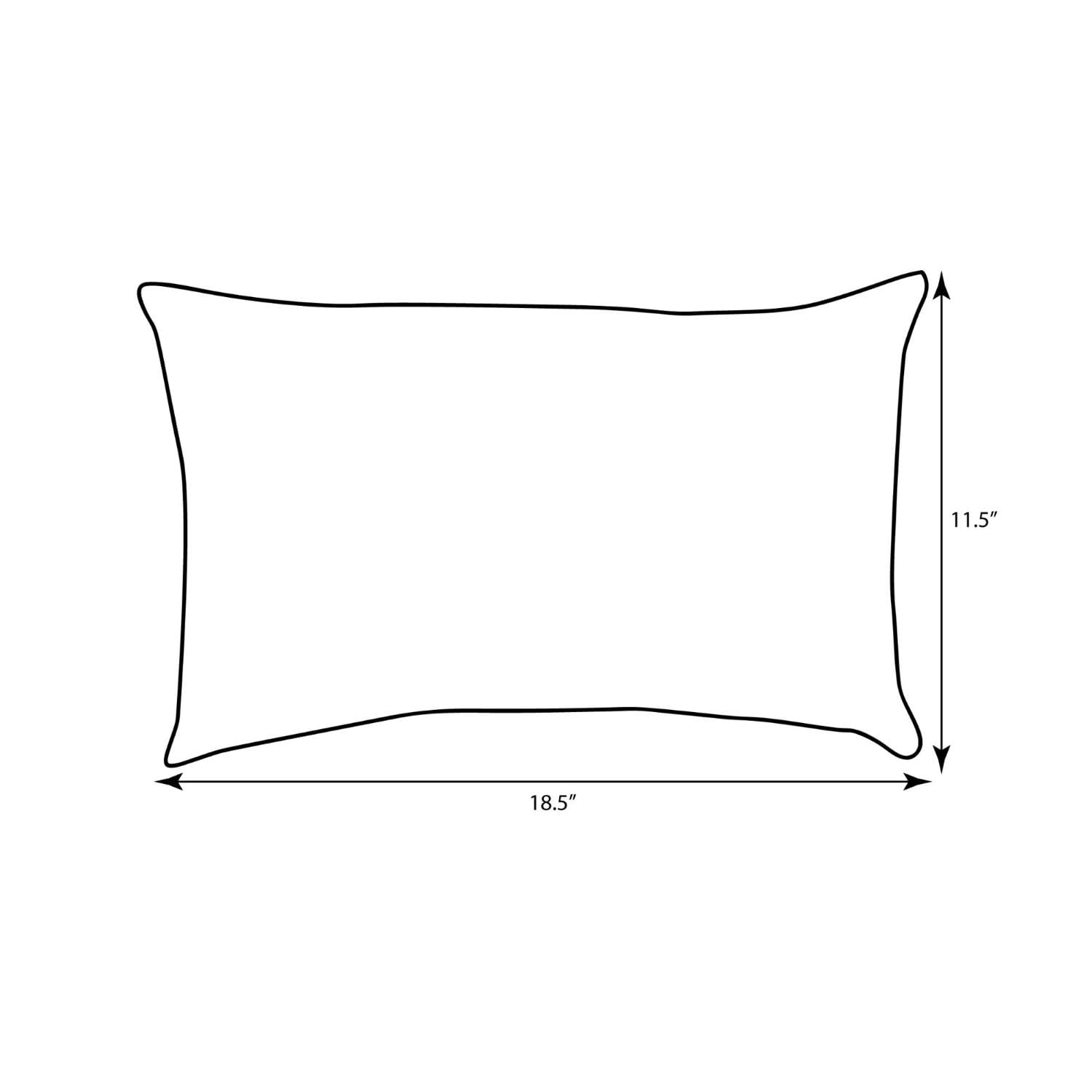 Pillow Perfect Gray Santa Sleigh & Reindeers Lumbar Pillow Cover 13x19 Inch - Holiday Home Decor for Sofa, Bed, Christmas Decoration
