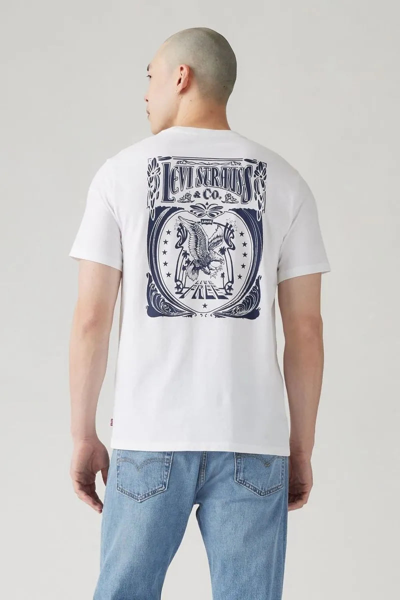 Levi's Men's Graphic Crewneck T-Shirt with Eagle Music Print - Casual Cotton Tee for Streetwear & Everyday Outfits