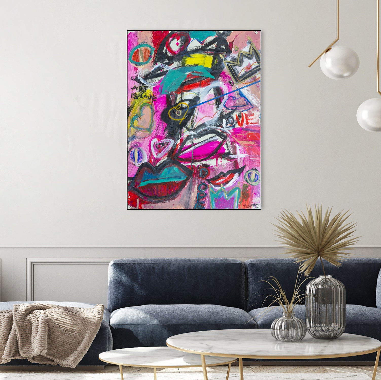 Art Is Love - Handmade Wall Art Decor for Home & Office | Unique Gift for Artists & Art Lovers | Perfect for Living Room, Bedroom & Workspace Decor