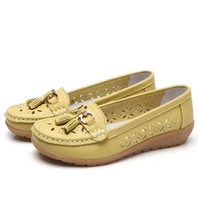 Elegant Ballerina Leather Flat Shoes for Women - Comfortable & Stylish Ballet Flats for Casual Wear, Office, and Dance Practice