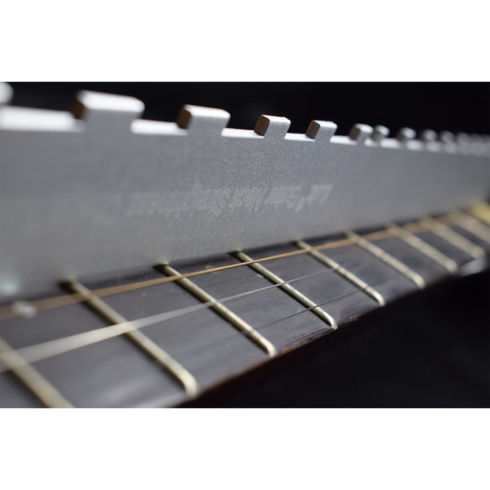 Premium Guitar Neck Notched Straight Edge - Professional Luthier Tool for Gibson, Fender & Most Guitar Fretboards | Perfect for Fret Leveling, Setup & Maintenance