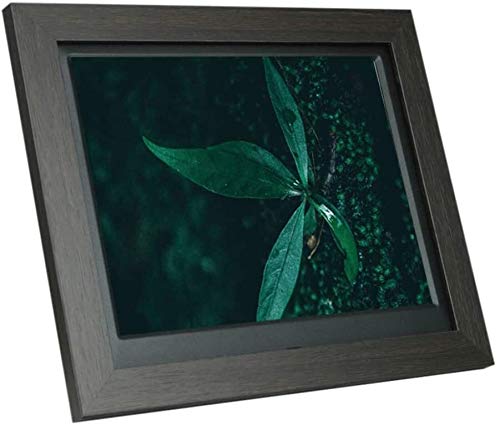 8.7 Inch Digital Photo Frame with 1024x768 IPS Screen - Wooden HD Digital Picture Frame for Photos, Music, Videos, Calendar & Clock - Perfect for Home, Office & Gift Giving (Dark Brown)