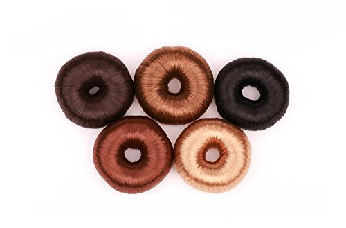 Professional Hair Donut Bun Maker - Hot Wig Hair Ring Styler for Women & Girls | Light Coffee | Perfect for Updos, Chignons, Bridal Hairstyles & Everyday Elegance