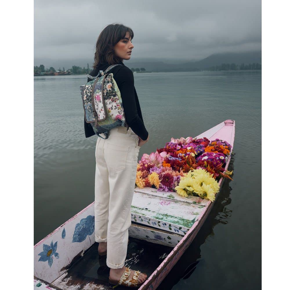 Myra Bag Genuine Leather Backpack for Women - Western Style La Fleur Design, Perfect for Travel, Work, and Everyday Use