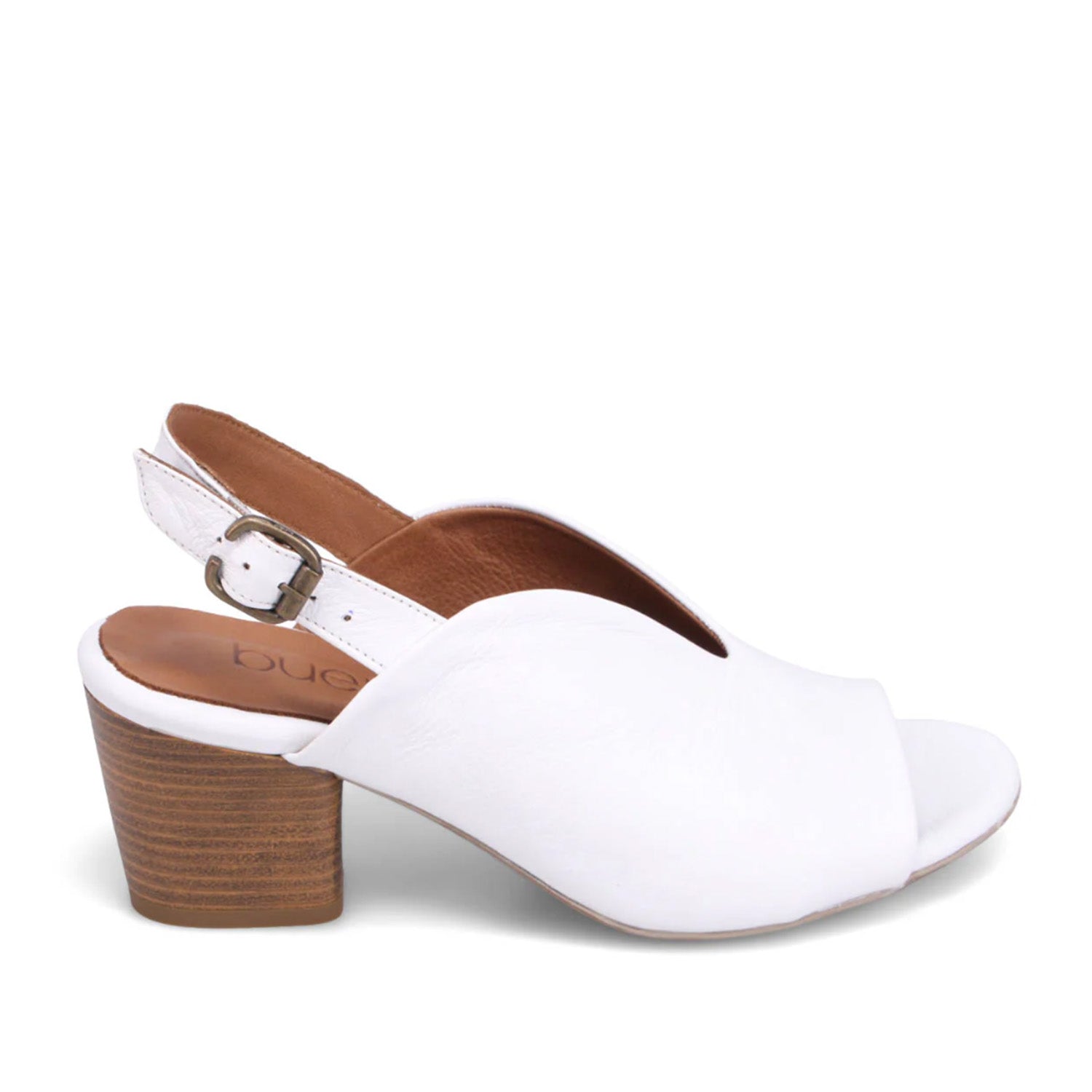 Bueno Women's Claire White Sandals - Comfortable Casual Summer Shoes for Beach, Walking & Outdoor Activities