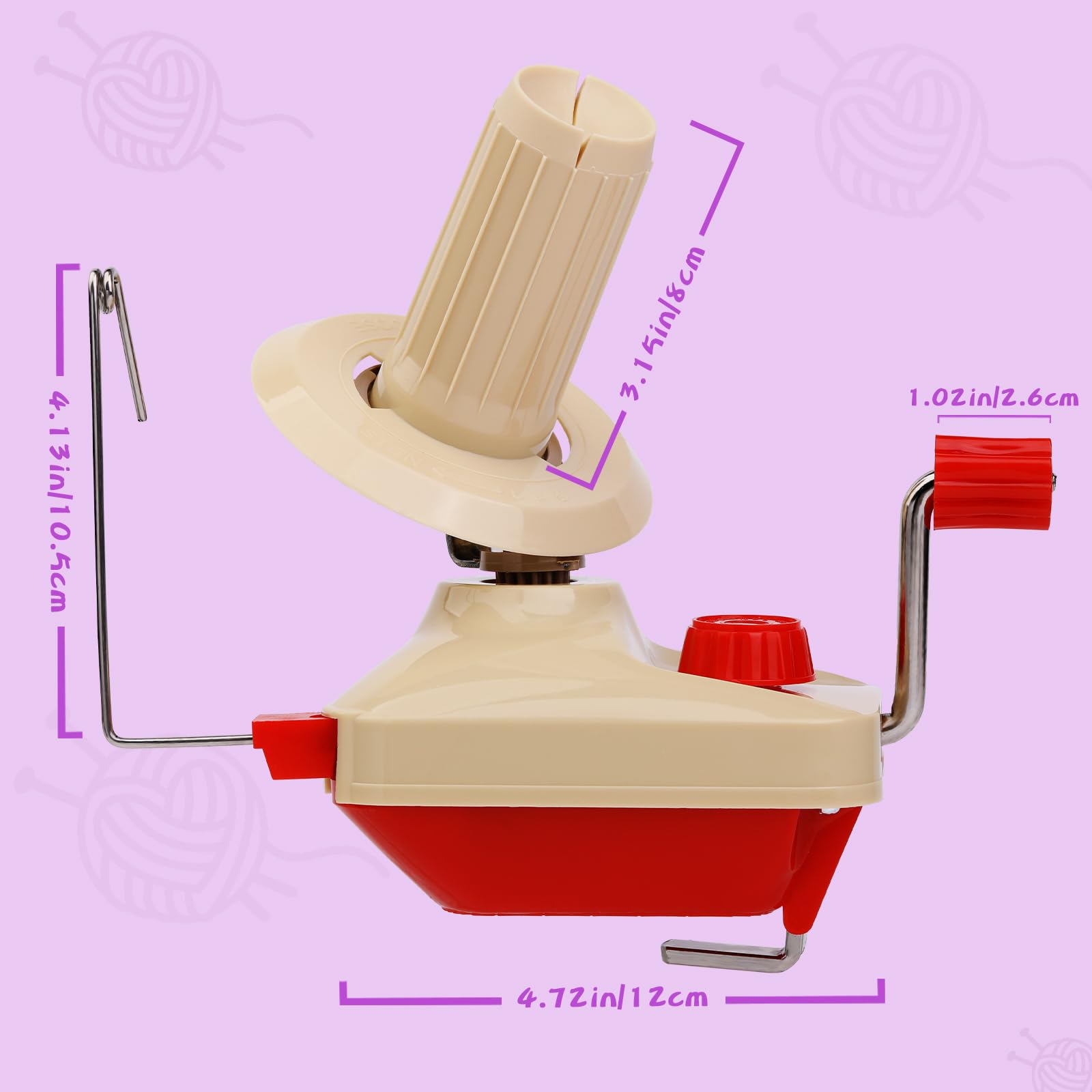 BUTUZE Hand Operated Yarn Ball Winder - Premium Knitting & Crochet Accessory Kit with Stitch Markers & Pom Pom Maker - Easy Installation for Yarn Storage - Perfect for Home Crafting, DIY Projects & Gift Making