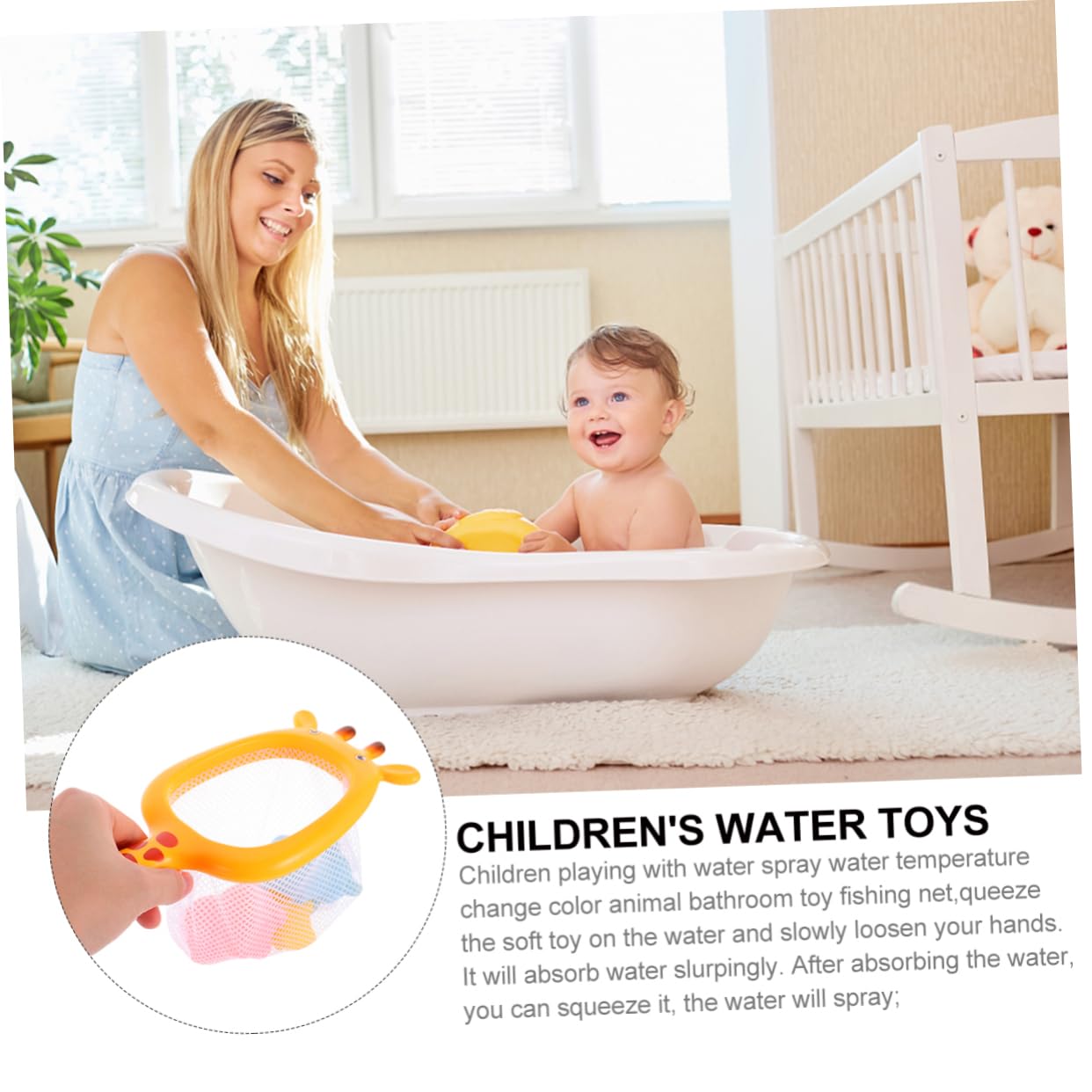 **Totority 2-Pack Kids Fishing Net Toy Set - Fun Water Play & Bath Toys for Toddlers - Perfect for Pool, Beach, and Bathtub Games**