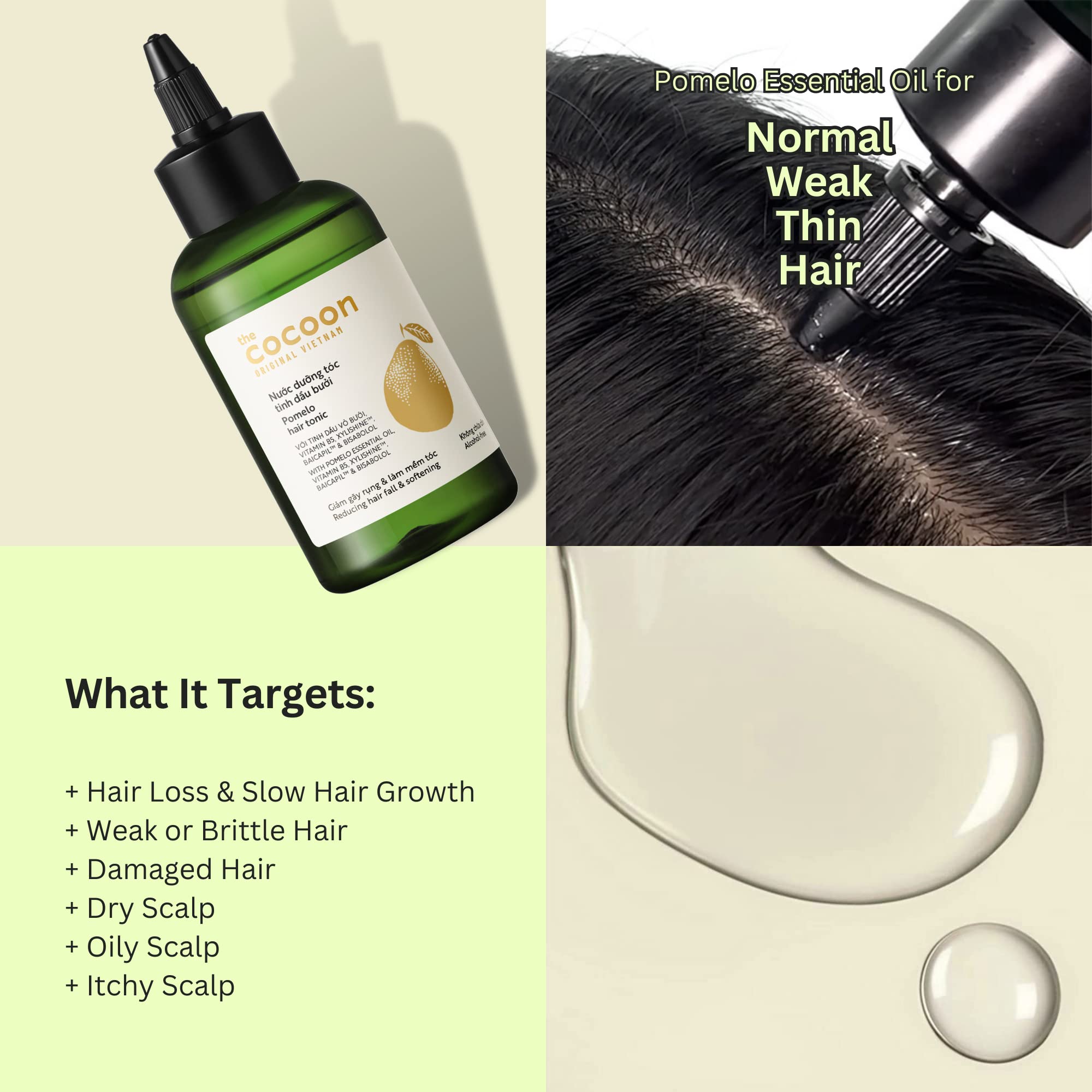 Ultimate Hair Repair Set with Pomelo Tonic, Shampoo, Conditioner & Hair Mask - Deep Nourishing & Hydrating Treatment for Damaged Hair - Salon-Quality Hair Care Kit for Dry, Frizzy & Color-Treated Hair at Home