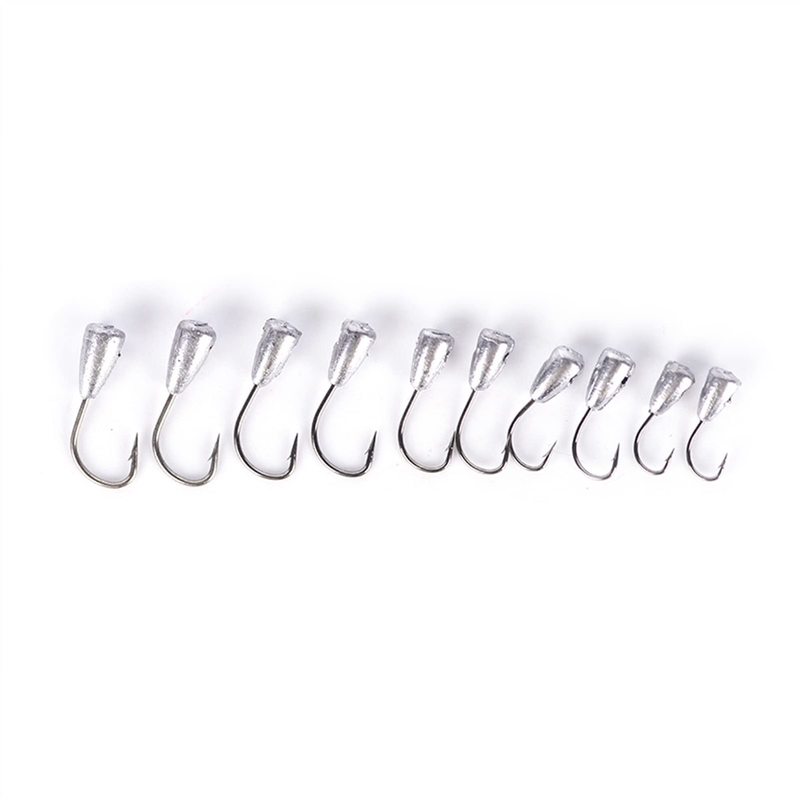 SHIERER 50-Piece Japan Overturned Fishing Hook Set - Tin Jig Head Stand Hooks with Titanium Tungsten Barb - Ideal for Bass, Trout & Saltwater Fishing (Color: C)