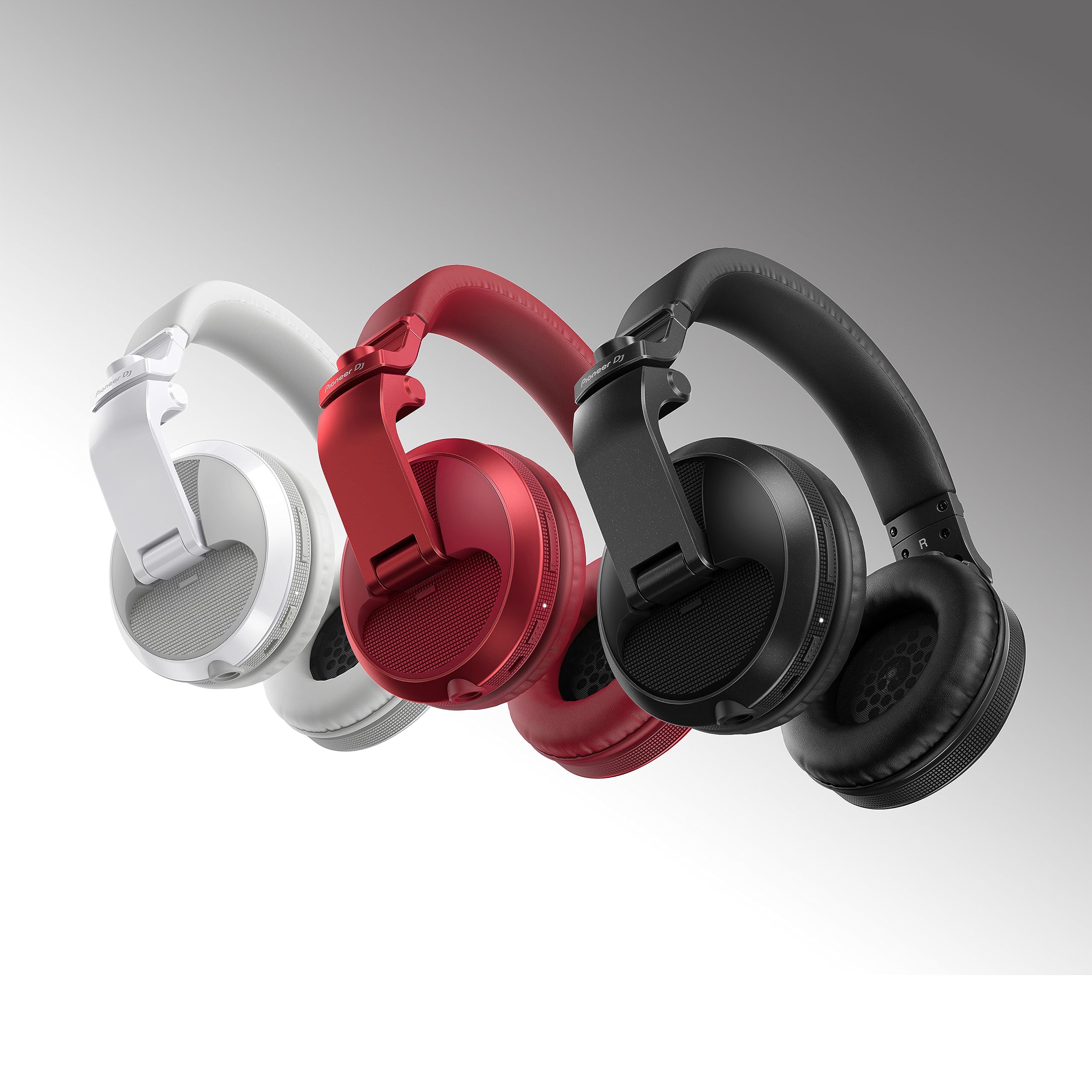Pioneer DJ Bluetooth Wireless Headphones - Over-Ear Studio Monitor Headset with Hi-Fi Sound, Noise Isolation & Foldable Design (Red) - Perfect for DJing, Music Production & Home Listening