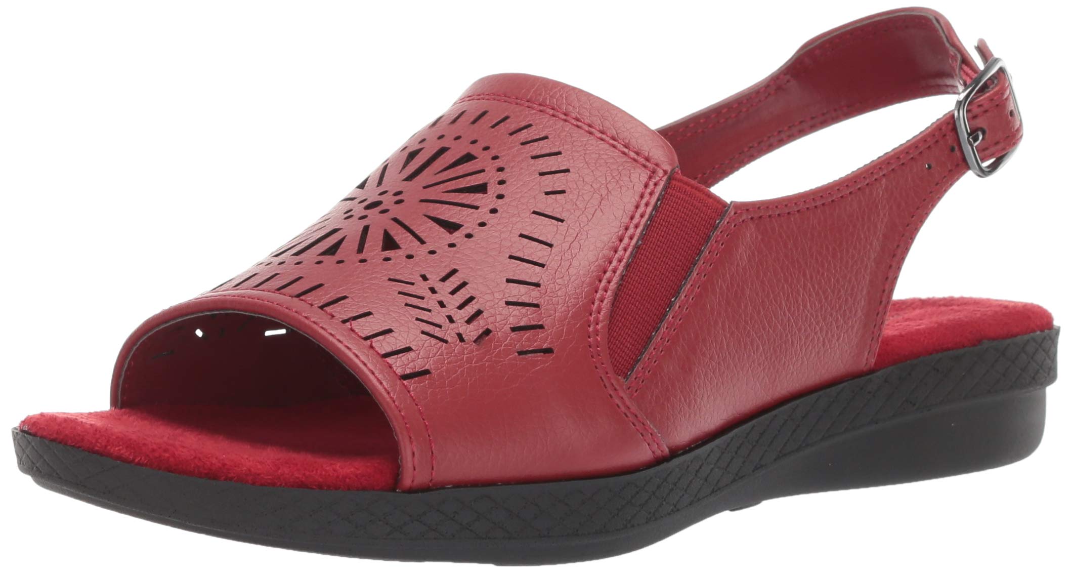 Easy Street Women's Rose Comfort Sandal with Cutouts - Breathable Summer Sandals for Women, Cushioned Arch Support, Lightweight Walking Shoes - Perfect for Beach, Vacation & Casual Outings
