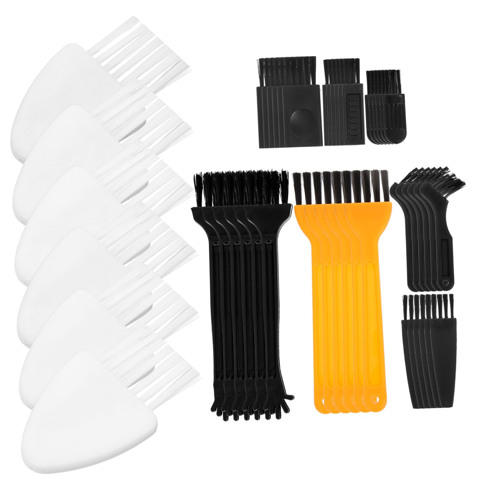 NOLITOY 48pcs Beard & Hair Clipper Cleaning Brush Set - Nylon Bristle Razor Brush for Trimmer, Shaver, Paintbrush & Hair Clipper Maintenance - Perfect for Barbershops, Home Grooming & Salon Tools Care