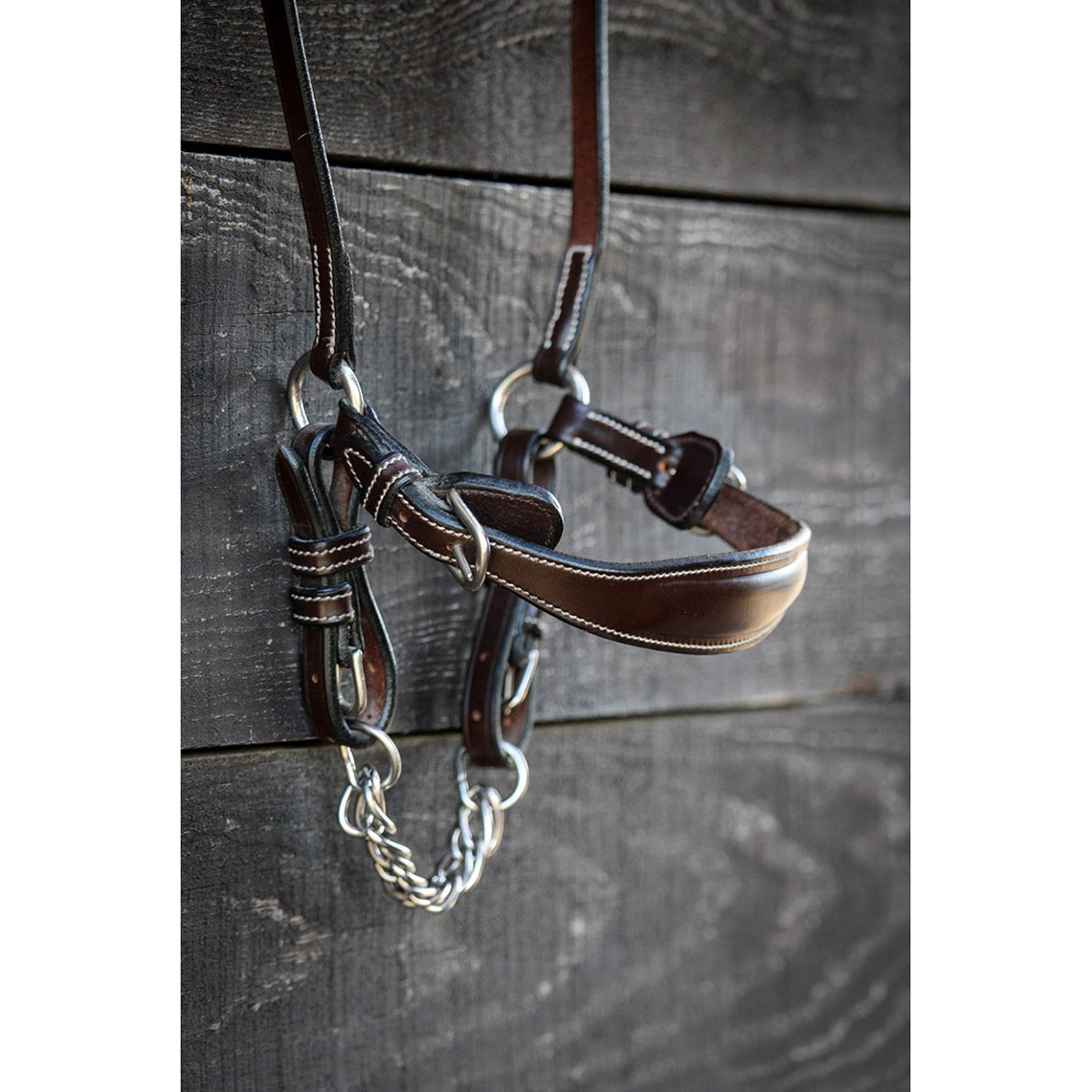 Jump'in Chain Drop Noseband - Stylish Equestrian Bridle Accessory for Horses | Perfect for Dressage, Show Jumping & Training Sessions