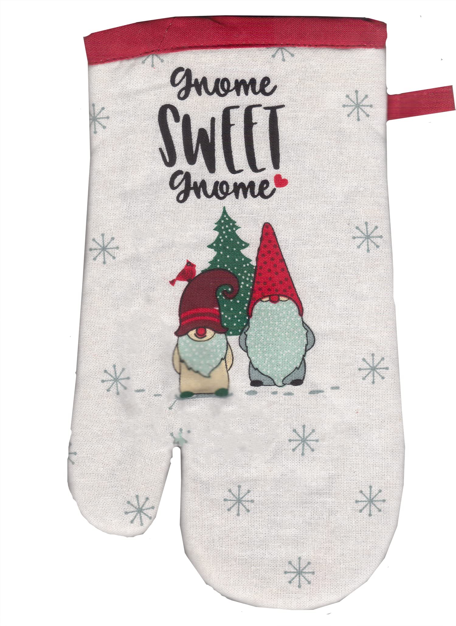 Christmas Gnome Kitchen Set - 2 Matching Towels, Oven Mitt & Potholder (4-Piece) | Holiday Home Decor & Festive Cooking Accessories for Baking, Hosting & Gift Giving