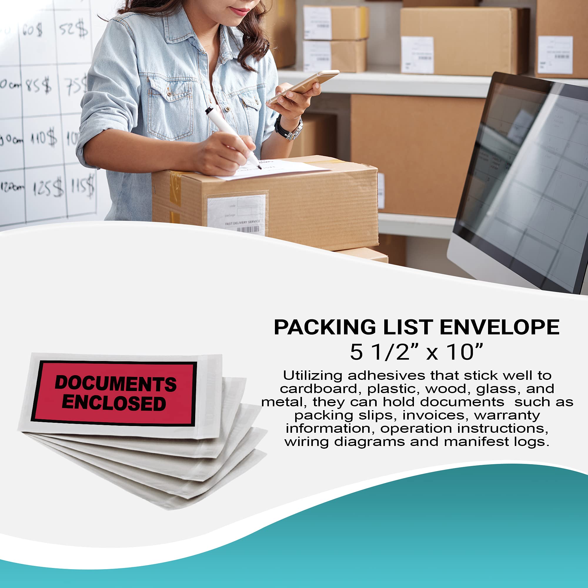 APQ 1000 Pack of 5.5 x 10 Back Loading Shipping Envelopes - Self-Sealing Document Mailers for USPS, UPS & FedEx - Perfect for Warranty Cards, Instruction Manuals & Important Paperwork (Ideal for Offices, Schools & Mailing Services)