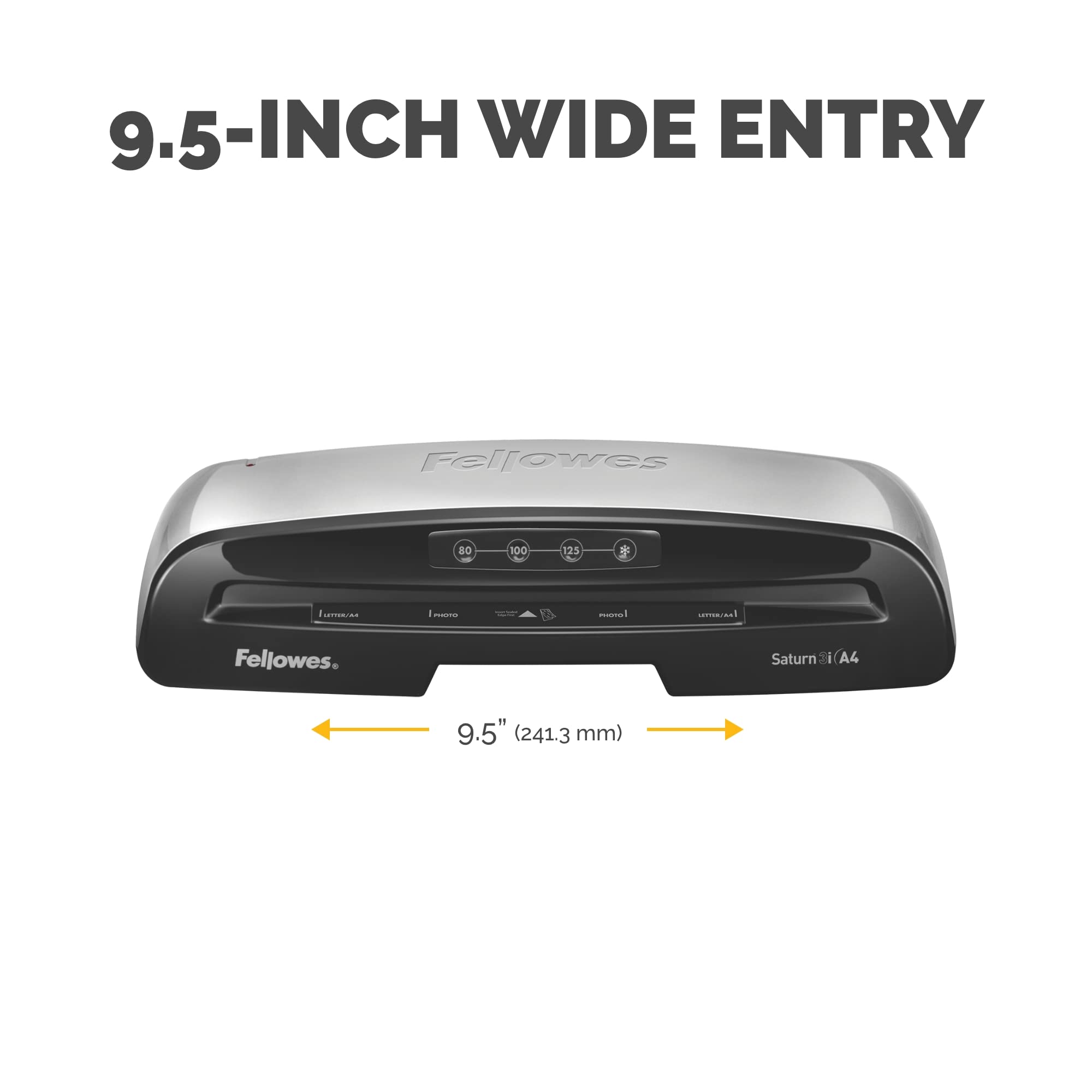 Fellow Saturn 3i 95 Thermal Laminator Machine with 300 Letter Size Laminating Pouches - Perfect for Home, Office & School Documents, Photos & ID Protection
