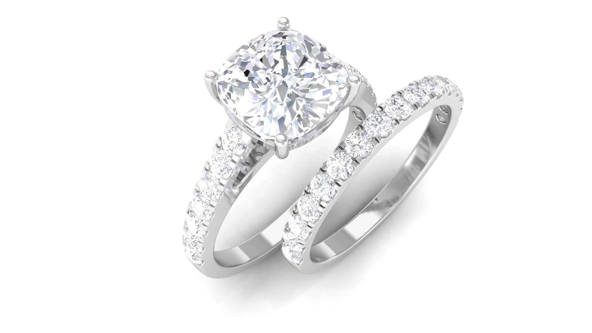 5 CT Moissanite Wedding Ring Set for Women - 14K Solid Gold Engagement & Bridal Ring Set | Elegant Jewelry for Proposals, Anniversaries & Special Occasions