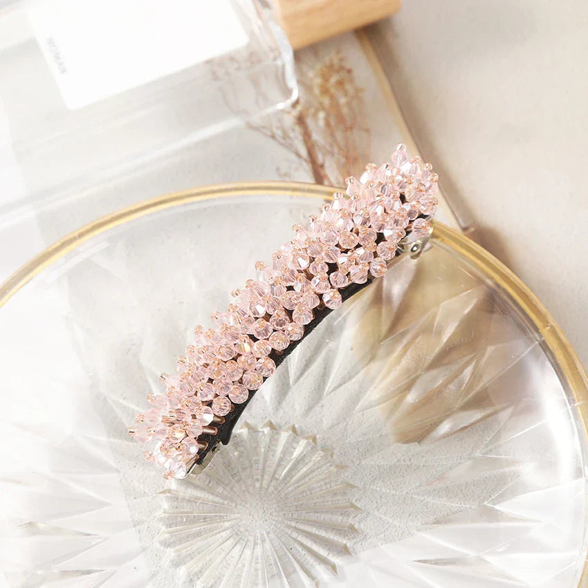 Sparkling Rhinestone Pearl Hair Clip Headband - Elegant Bridal Hair Accessories for Weddings, Parties & Special Occasions