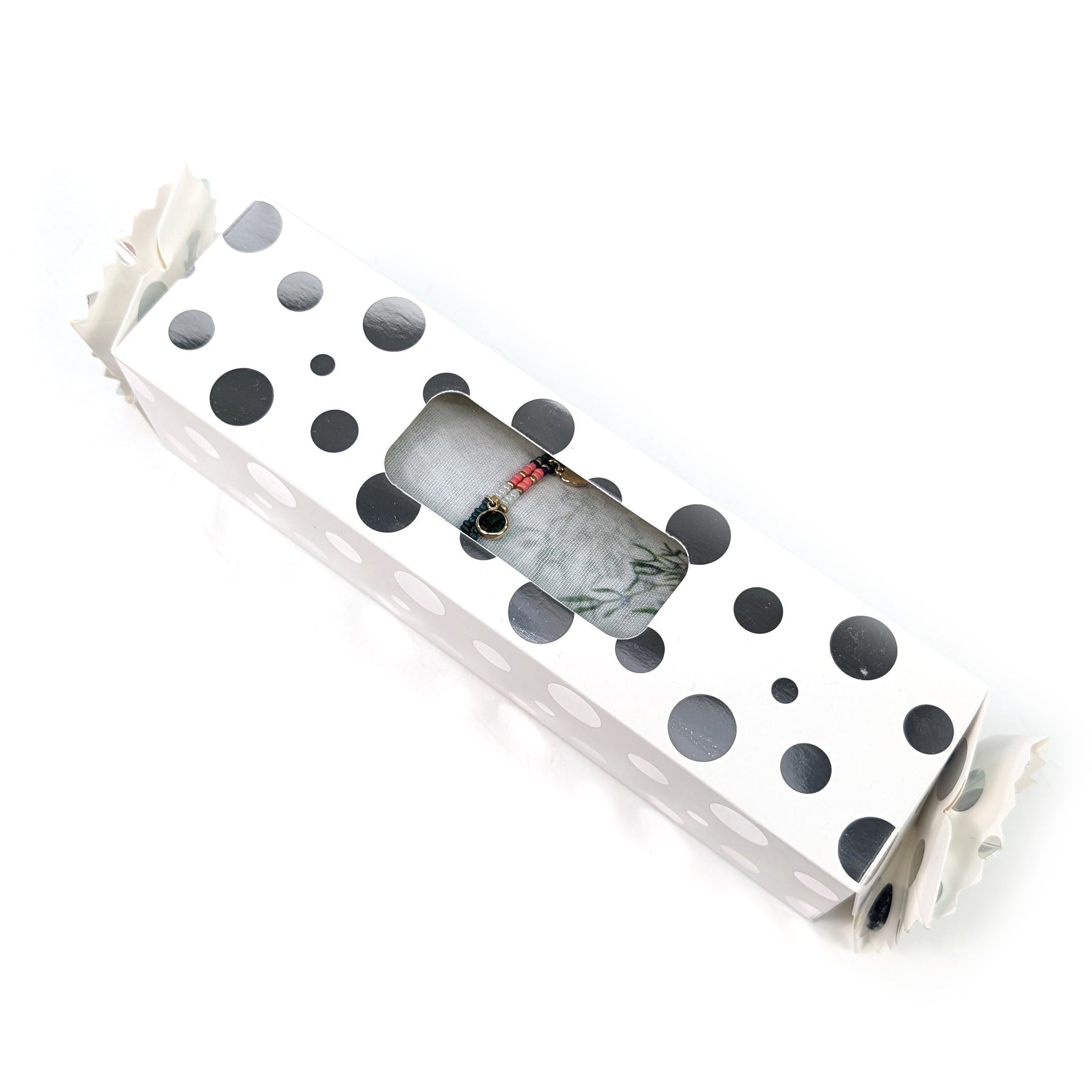Elegant Scarf & Bracelet Gift Set in a Cracker Mistletoe Box - Perfect for Christmas, Holiday Gifts, and Party Favors