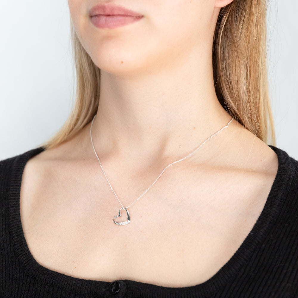 9ct Elegant White Gold Diamond Pendant Necklace for Women - Perfect for Weddings, Anniversaries & Special Occasions