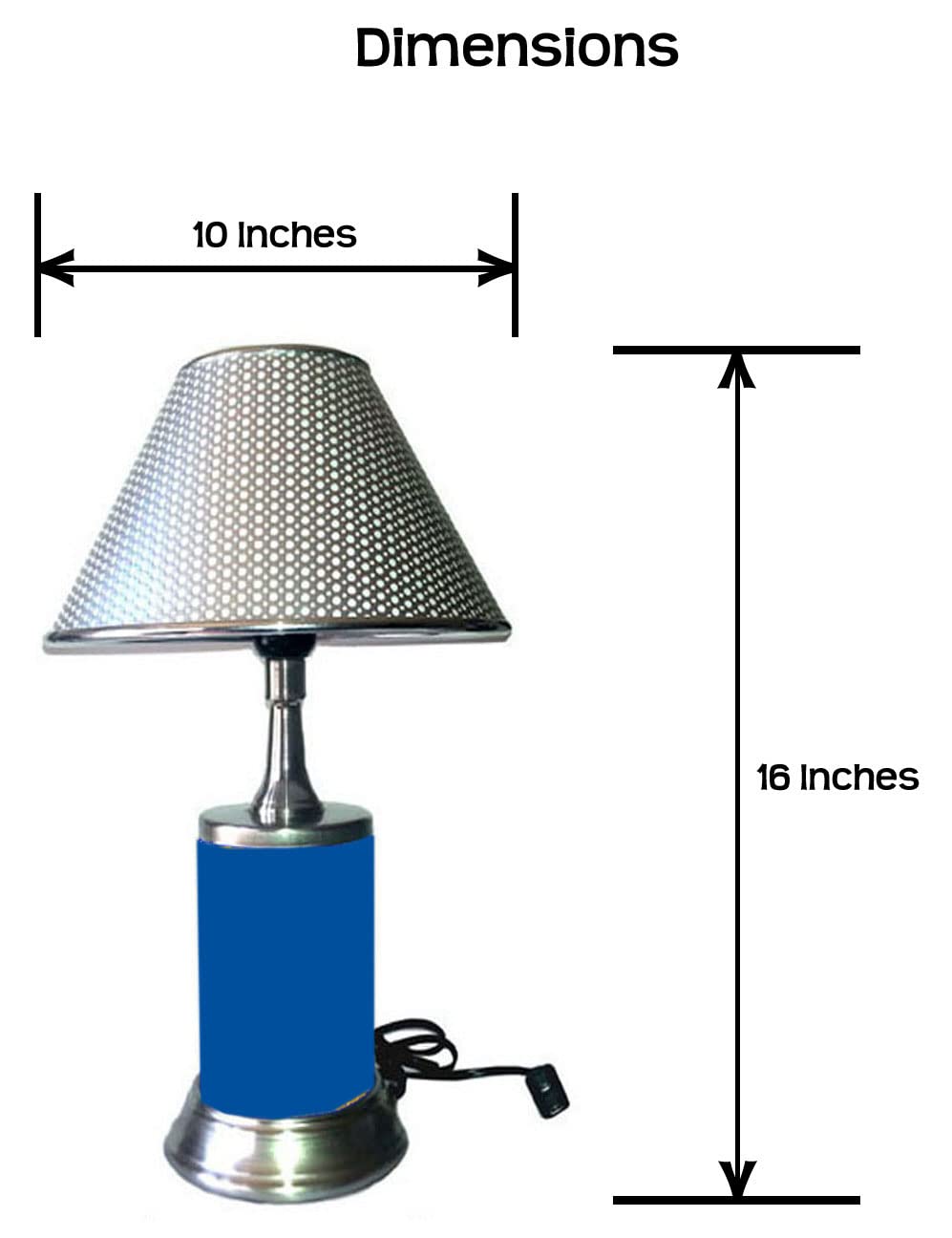 Carolina Panthers Team Logo Table Lamp with Shade - Decorative LED Night Light for Bedroom, Living Room, Office & Game Room Decor