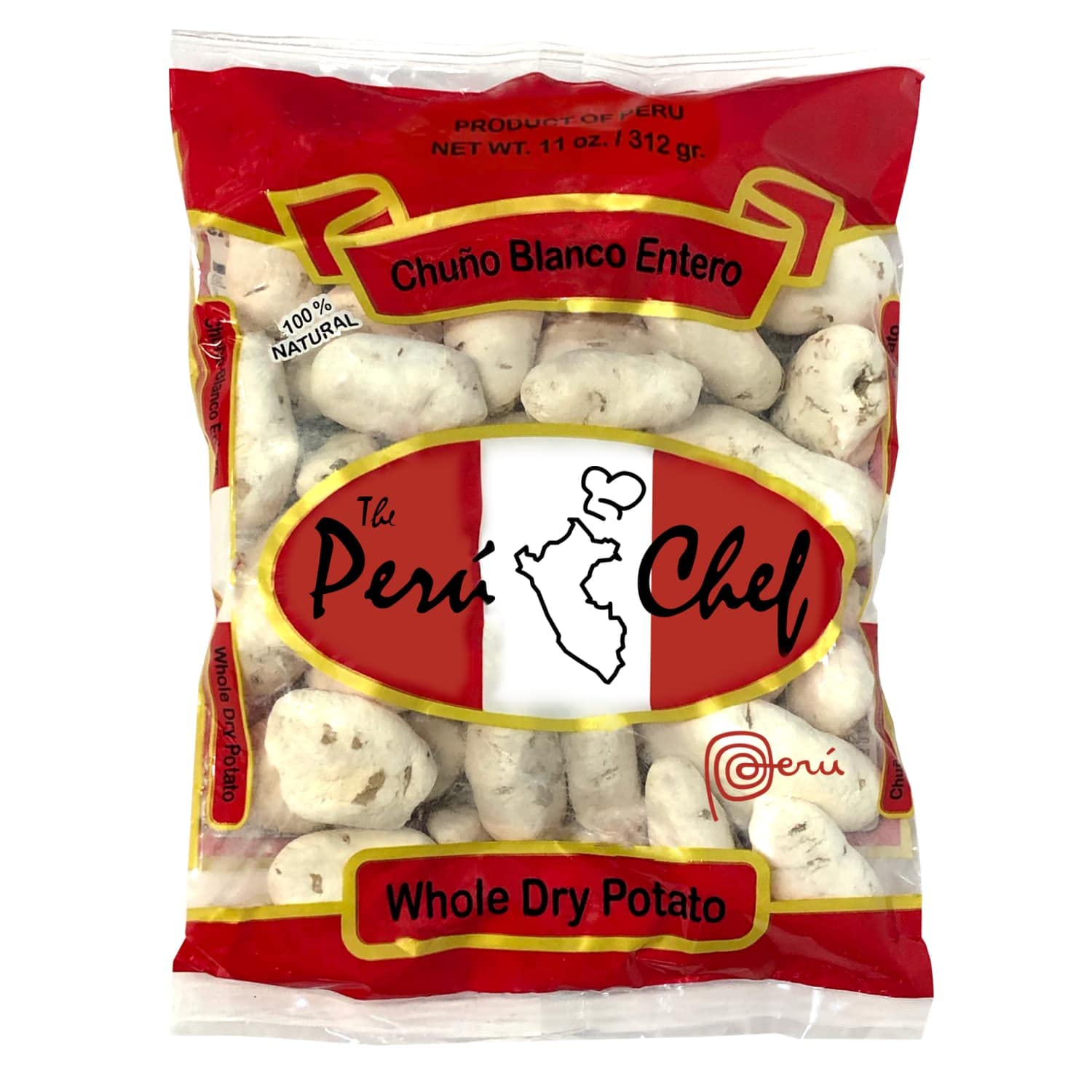 Peruvian Chuño Blanco Entero - Whole White Freeze-Dried Potatoes 11 oz | Authentic Andean Ingredient for Soups, Stews & Traditional Dishes