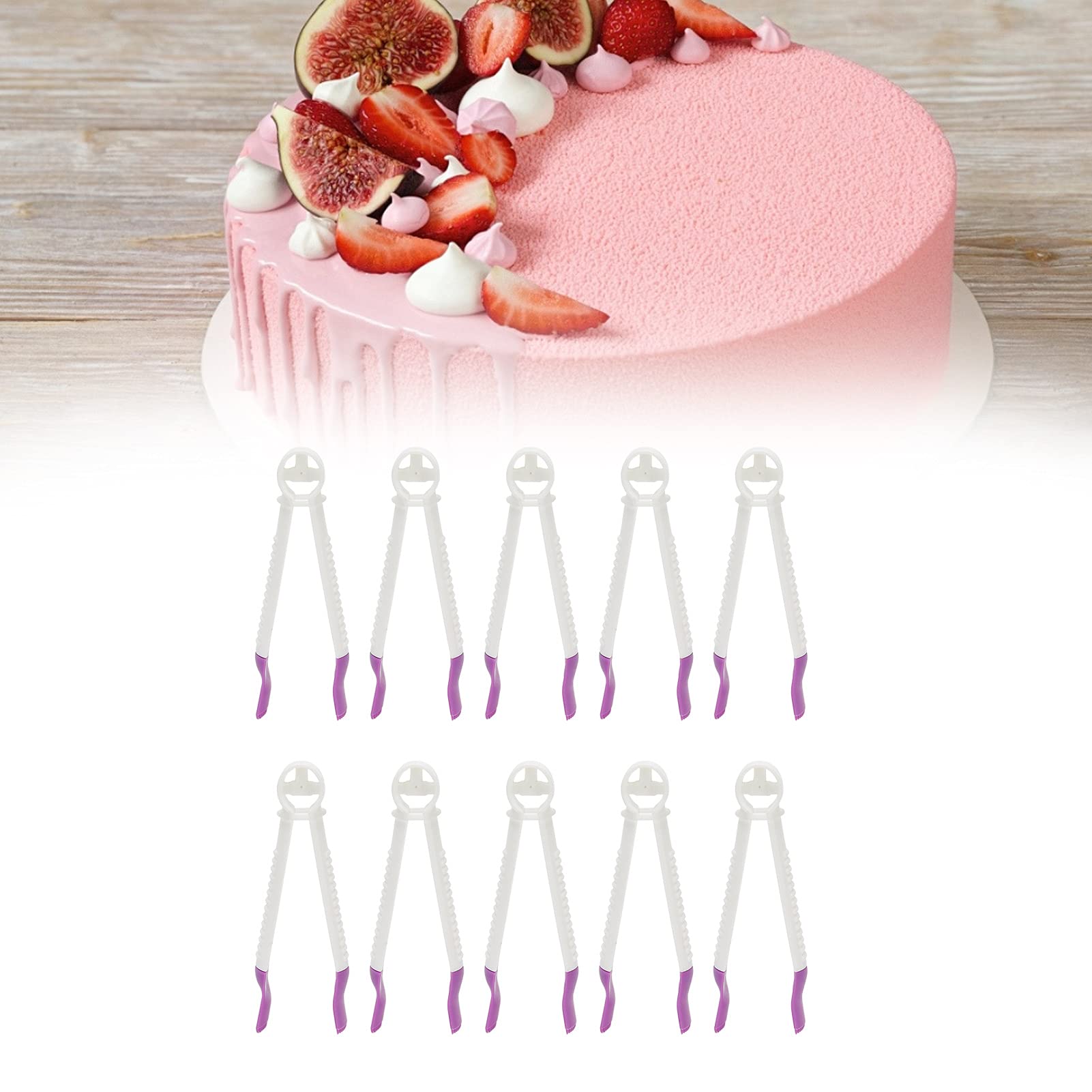 Professional Cake Lace Tweezers for Fondant Decorating - Stainless Steel Cake Edge Clip Tool for DIY Baking, Wedding & Birthday Cake Decoration - Perfect for Home Bakers & Professional Decorators