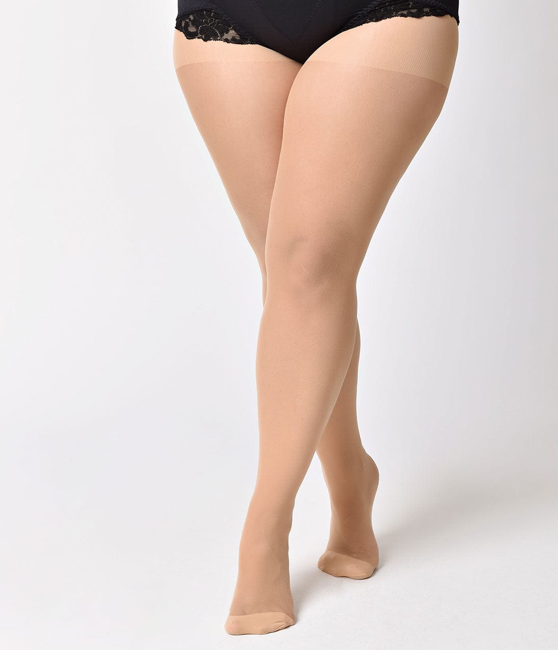 Leg Avenue Plus Size Nude Sheer Backseam Pantyhose - Comfortable Tights for Women, Office Wear & Formal Occasions