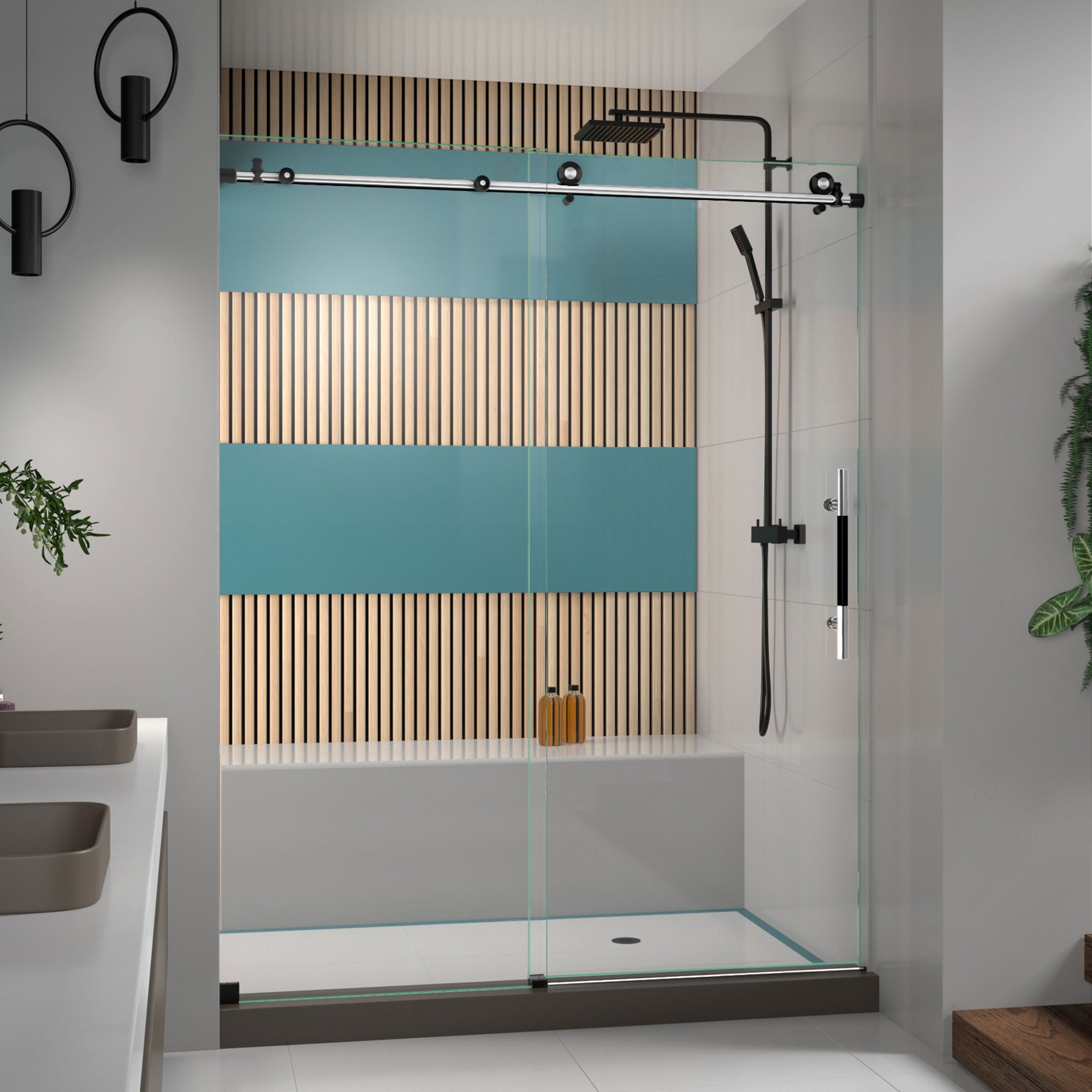 DreamLine Enigma XT Frameless Sliding Shower Door 56