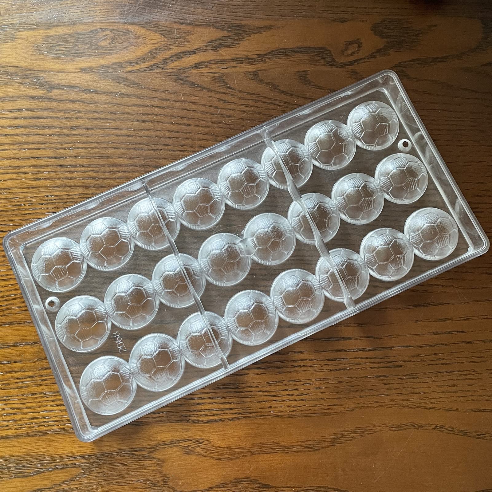 Premium Polycarbonate Football Chocolate Mold - DIY Soccer Candy Making Tray for Birthday Parties, Baby Showers & Holiday Gifts