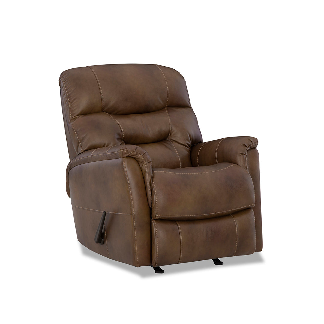 Napoli Genuine Leather Rocker Recliner Chair - Comfortable Living Room Reclining Chair with Smooth Gliding Motion, Perfect for Relaxing, Reading & Watching TV