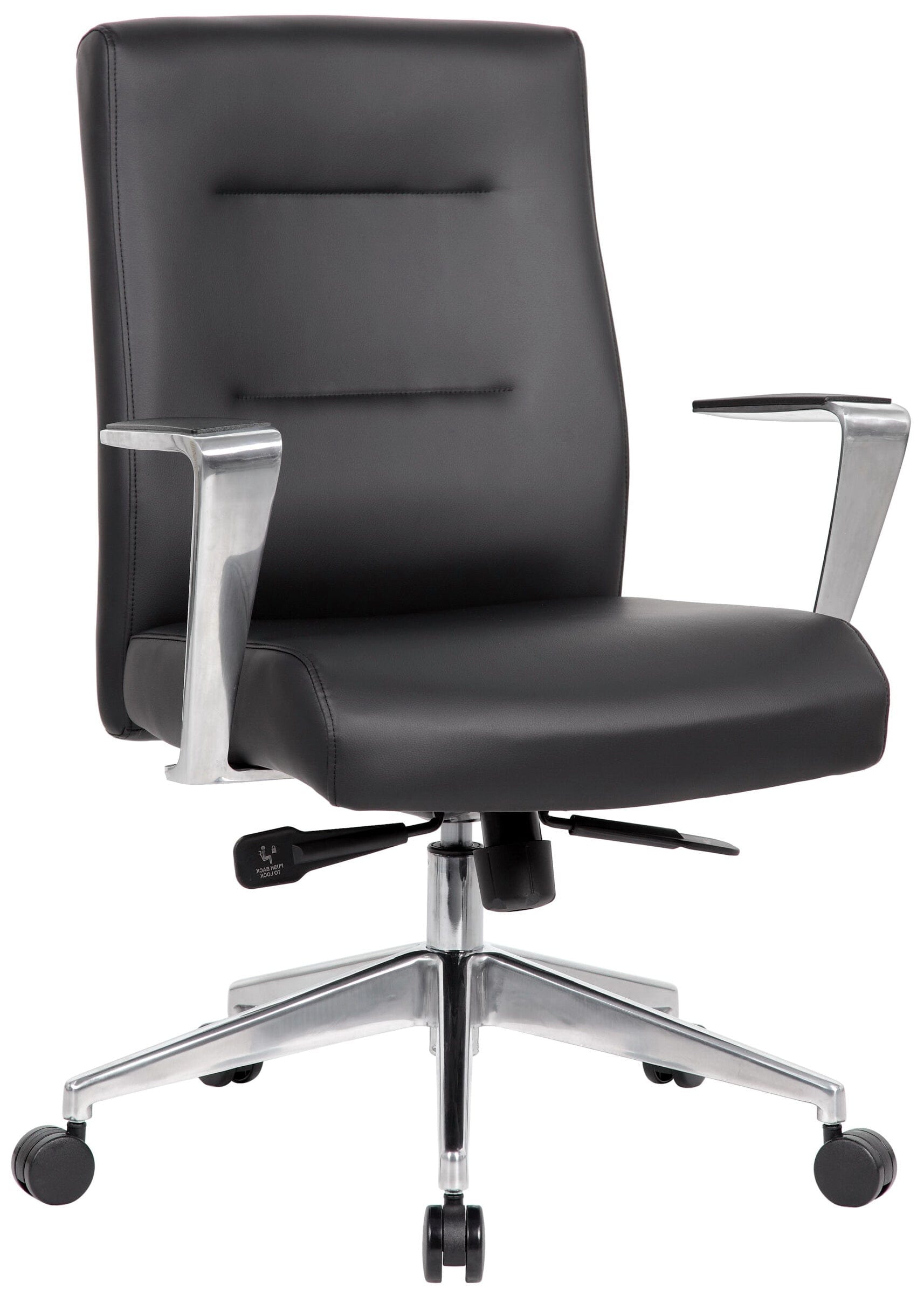 Premium Modern Conference Room Chair with Aluminum Arms & Base - Ergonomic Office Chair for Meetings & Presentations [B8886AL AMBK] - Ideal for Corporate Offices, Boardrooms & Home Workspaces