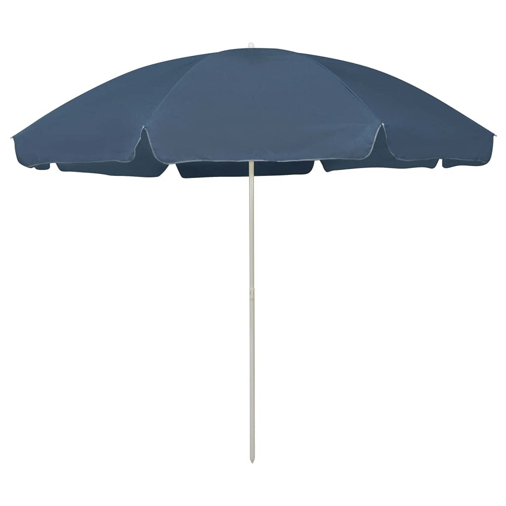 Blue VidaXL Beach Umbrella with Tilting Function - Outdoor Sun Shade for Pool, Patio, Garden, Balcony & Backyard | UV Protection Sun Shelter for Beach Days, Picnics & Outdoor Relaxation