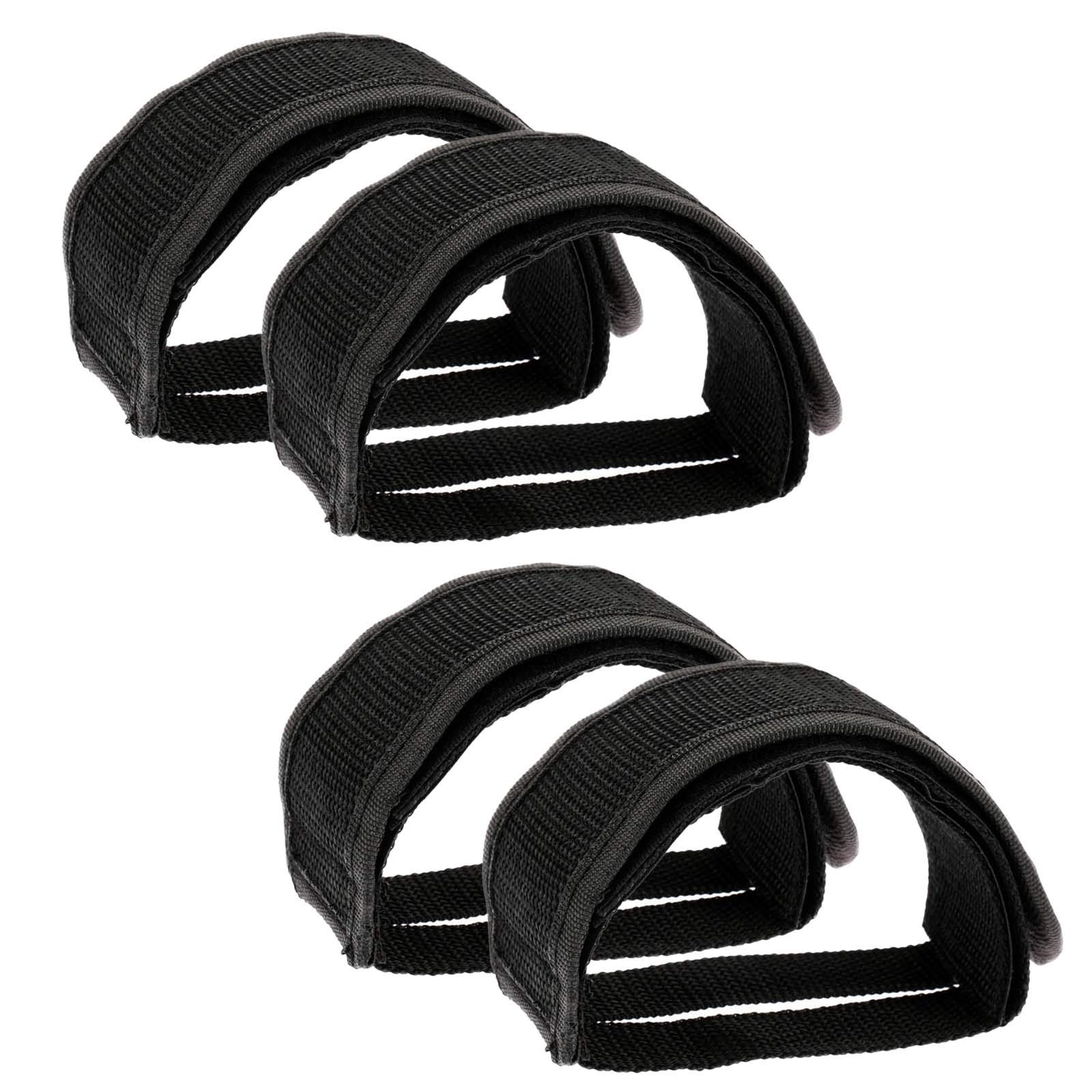 KADBLE Bike Pedal Straps - 2 Pairs of Adjustable Toe Clips & Straps for Fixed Gear & Mountain Bikes | Secure Foot Retention for Commuting, Road Cycling & Urban Riding