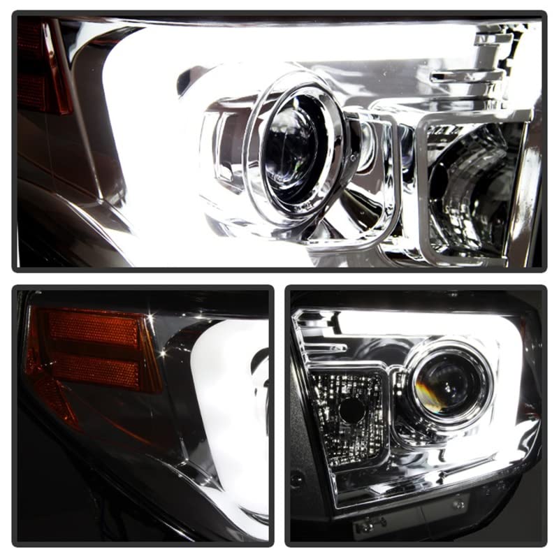 Spyder Auto 5080141 Projector Style Headlights - Chrome/Clear LED Headlights for Improved Night Visibility | Perfect for Jeep Wrangler & Off-Road Driving