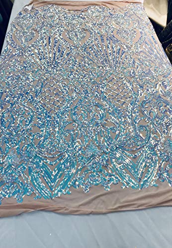 Aqua Iridescent on Nude