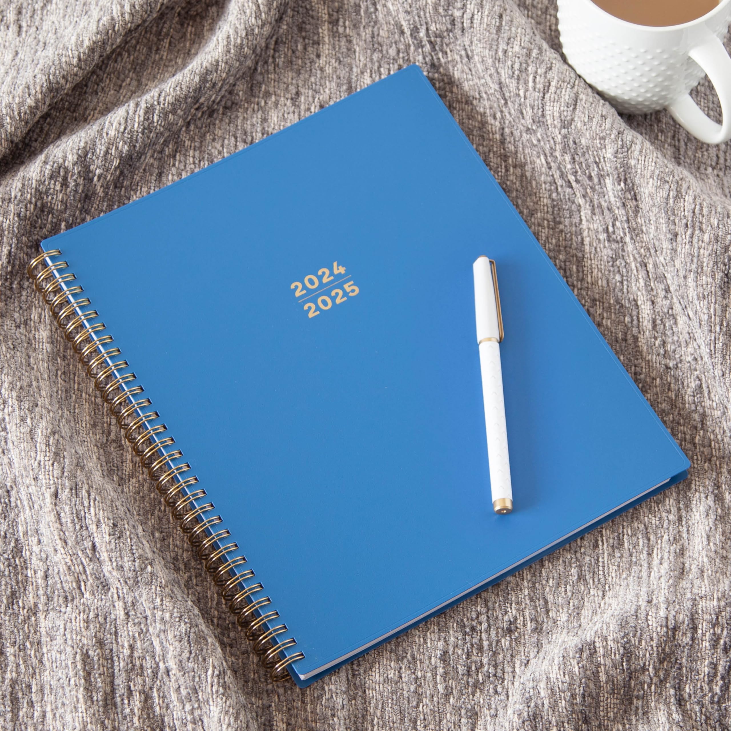 Blue Sky 17-Month Academic Planner 2024-2025 | August 2024 to December 2025 | 8.5 x 11 Inch Wirebound Organizer with Flexible Cover | Perfect for Students, Teachers & Professionals | Azure Color (150660)
