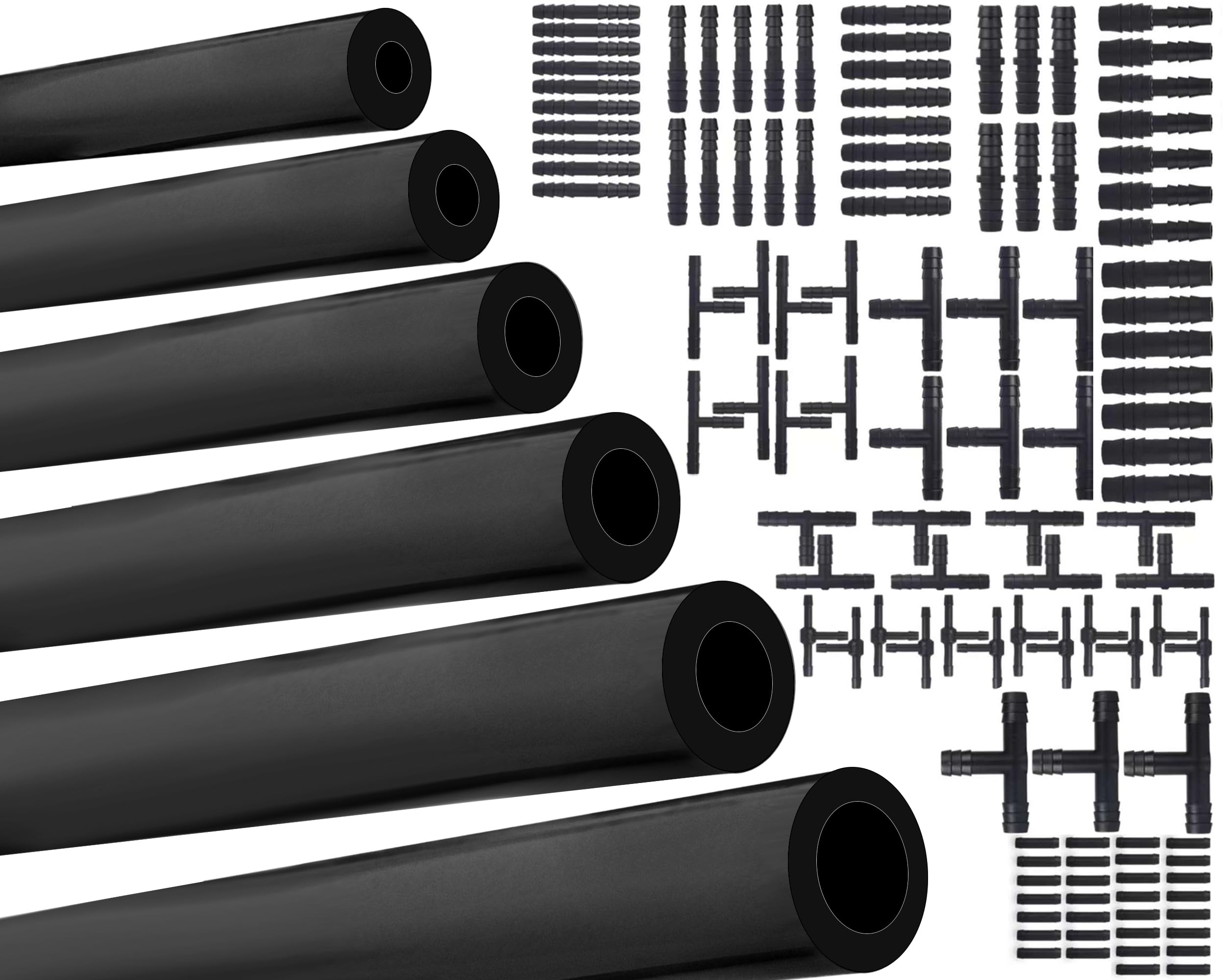 High Performance Automotive Silicone Vacuum Hose Kit - 6PCS (5FT Each) in 1/8